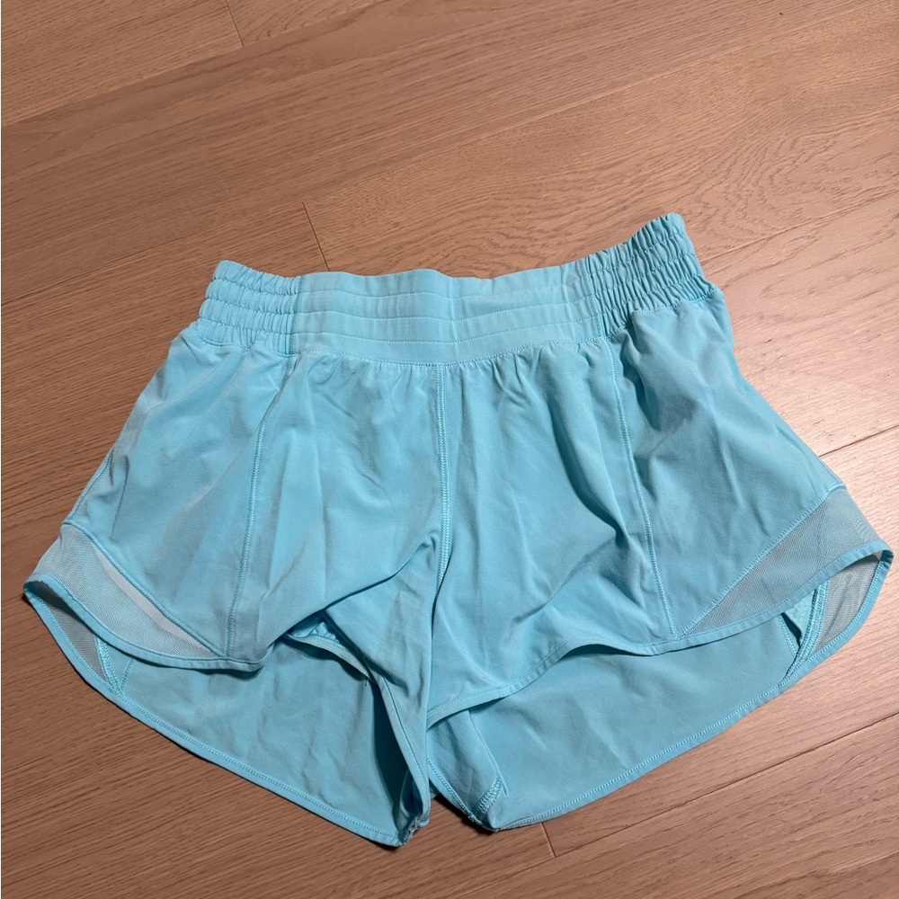 lululemon athletica hotty hot high rise 2 1/2” Sky Blue Athletic Shorts